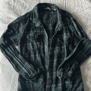 Mountain Warehouse Dark Green Plaid flannel  Button-Up Shirt
